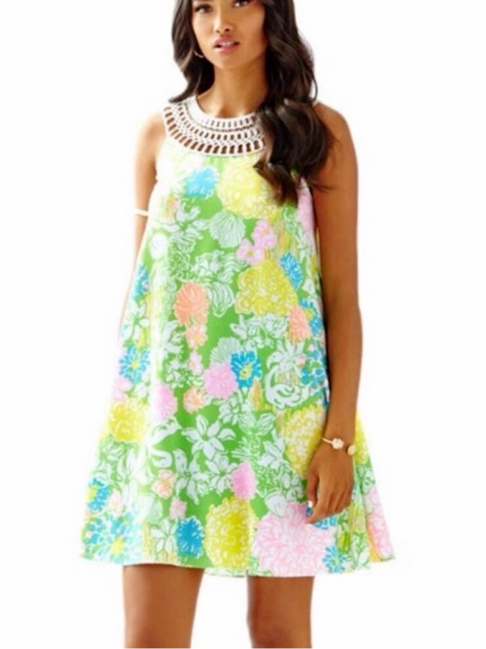 Lilly Pulitzer Jillie Hibiscus Stroll Swing A-Line Shift Dress XL